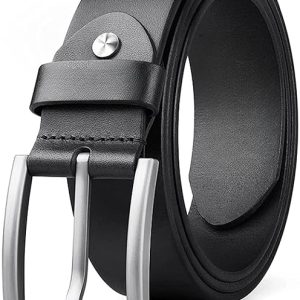 Creature Formal/Casual Black Color Genuine Leather Belts For Men (Length- 46 inches||40MM||BL-042-BLK)